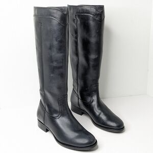 Frye Cara Roper Tall Boots, Black Leather, Women's 6